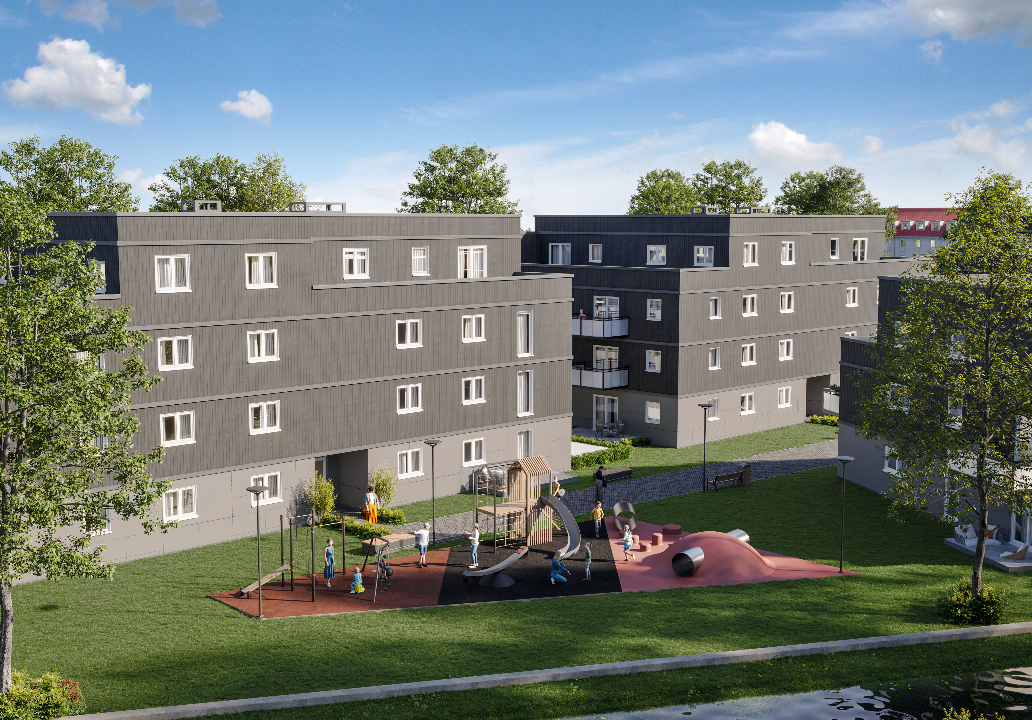 Quartiersansicht aus der Höhe